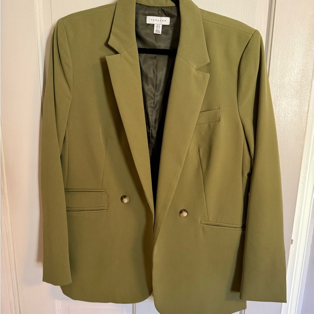 Topshop Khaki Women's Blazer